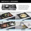 45&rdquo; Workstation Undermount Single Bowl 16 Gauge Stainless Steel Kitchen Sink with 2-Tier&nbsp;WorkFlow&trade; Ledge and Accessories
